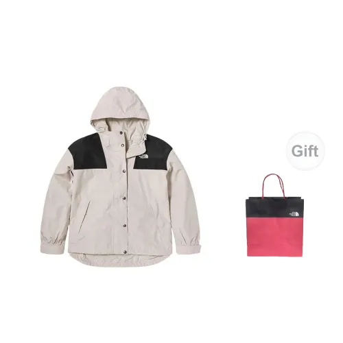 THE NORTH FACE Windbreaker Jackets Unisex Off White+Gift Bag