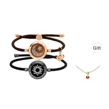 TOTWOO Steel Haostone Milanese Rope Bracelet Pair Unisex