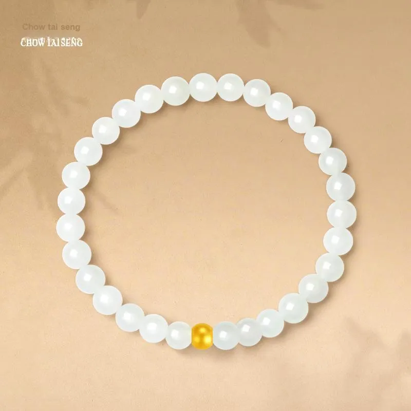 CHOW TAI SENG Hetian Jade Bracelets White Jade Unisex-5