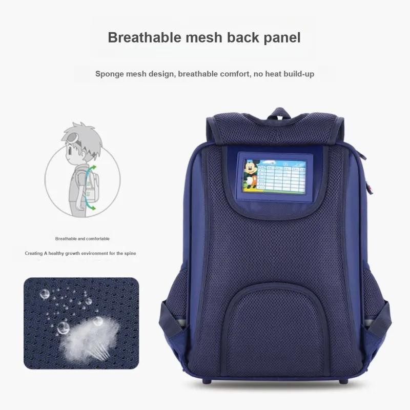 Disney Polyester Backpack Regular Unisex Navy Blue/Pink-2