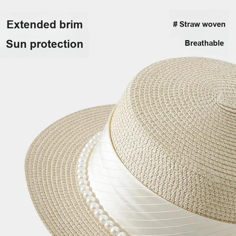NANJIREN Straw Woven Sun Protection Hats Women's-2