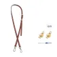 Silver Modified Buckle+Cognac (Beige Line) Long Strap Silver-Tone Buckle
