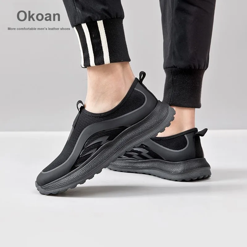 AOKANG Running Shoes Men Low Top Black-9
