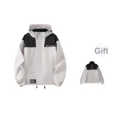 Ecru (Includes Detachable Thickened and Fleece-Lined Liner, 3-in-1 Double-Layer Windbreaker Jacket)