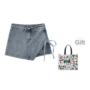 SOIE Denim Short Skirts Women's