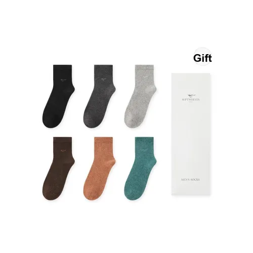 SEPTWOLVES Подарочная коробка носков мужской 6 пар смешанные цвета