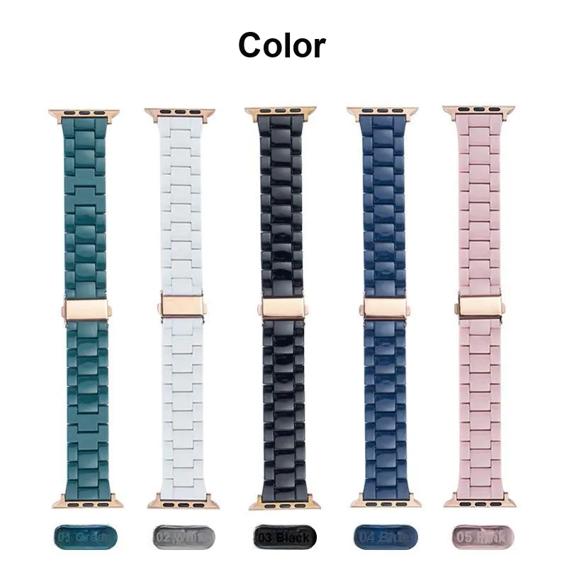 CHRROTA Watch Band Apple Compatibility 38/40/41/42/44/45/49mm Acrylic Material-1