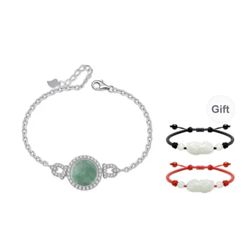 Yi Zhen Ge Ice Glutinous Jadeite Bracelets Women's