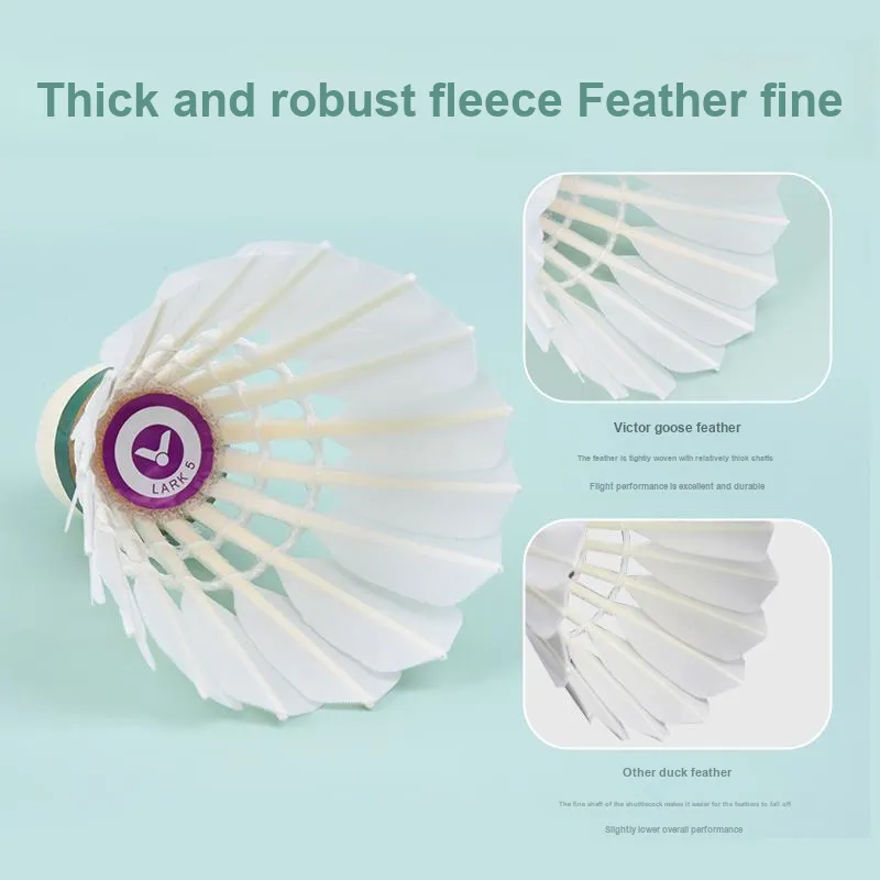 VICTOR LK 5 Skylark 5 12 Pack Goose Feather Shuttlecocks-11
