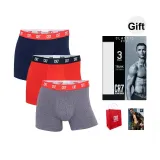 Heather Gray/Red/Navy Blue (3 Pack)