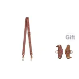 Cognac-Cow Leather Shoulder Strap[Set]Crossbody Style