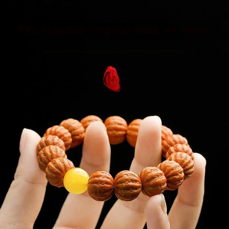 MY Monkey Head Walnut Bracelets Unisex-2