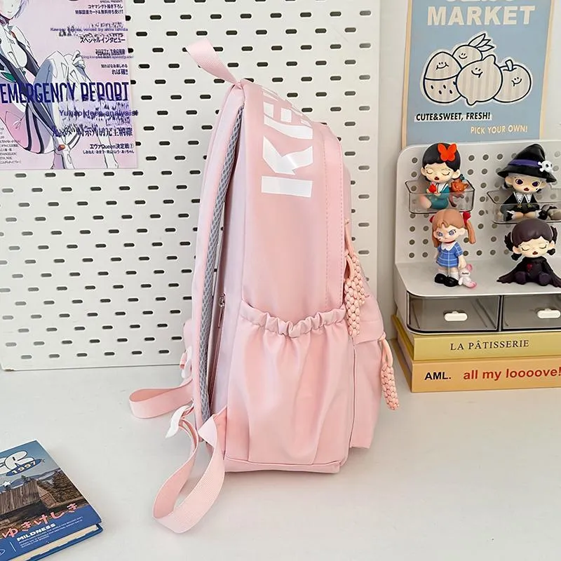 Wolfhorse Nylon Backpack Unisex Pink/Blue/White/Black/Yellow/Red-2