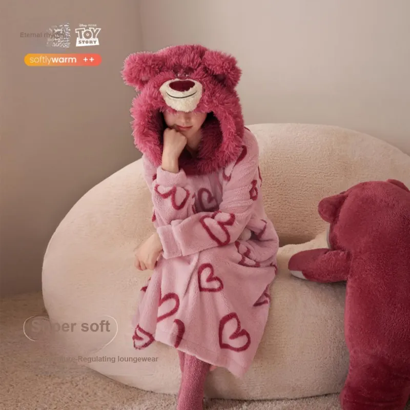 JINGYUN x Disney Pajama Robe Women's Red-1