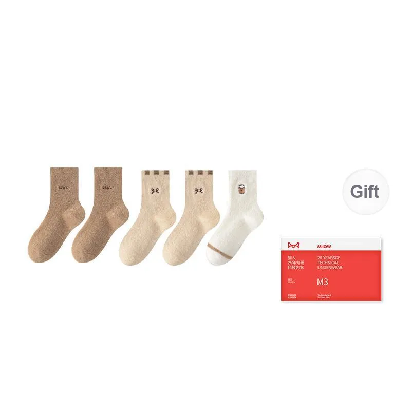 MIIOW Trend Party Series Mid Calf Socks Women's Shopping Bag 5 Pack-6