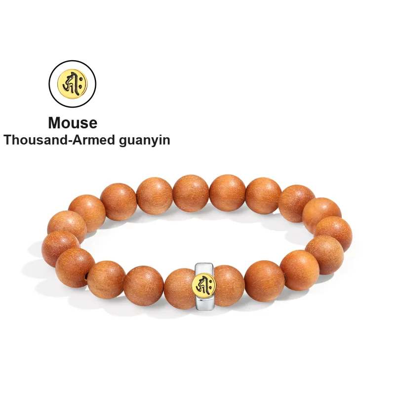 PUTUOSHANWENCHUANG Barbie Sandalwood Bracelets Unisex-4