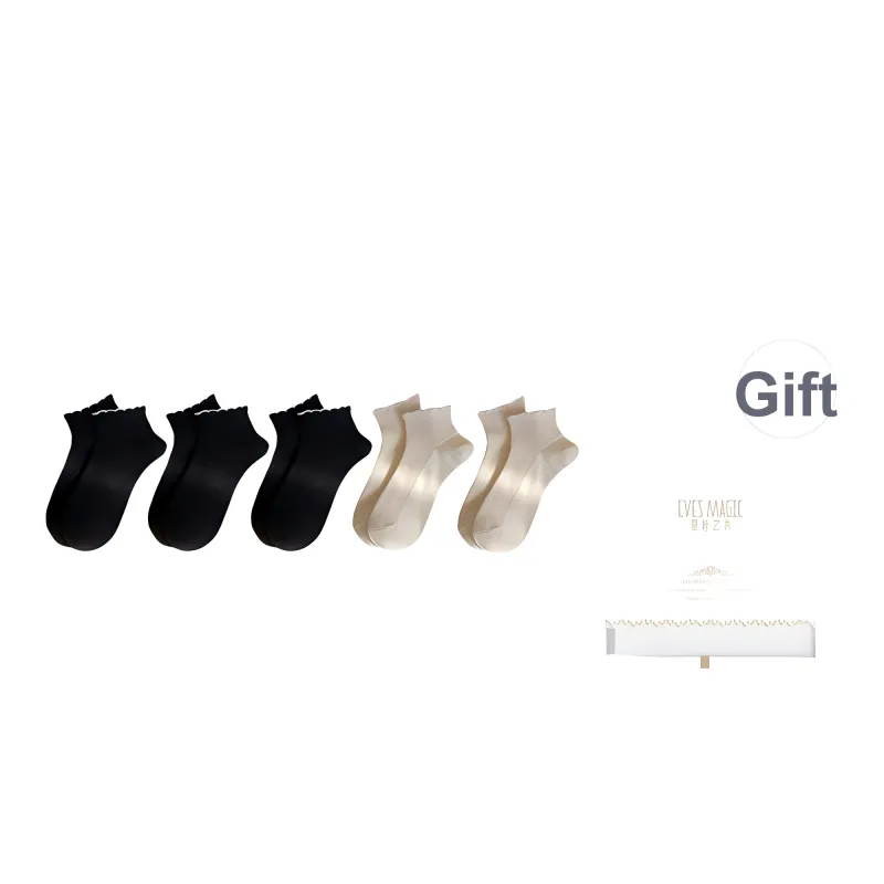 XIA.WA.ZHI.XIU Ankle Socks Women's Shopping Bag 5 Pack-24