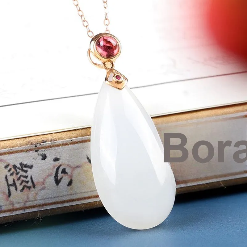 XIAOLIUJADE Pendants White Jade Women's-4