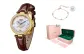 Gold Case Mother-of-Pearl Brown Belt