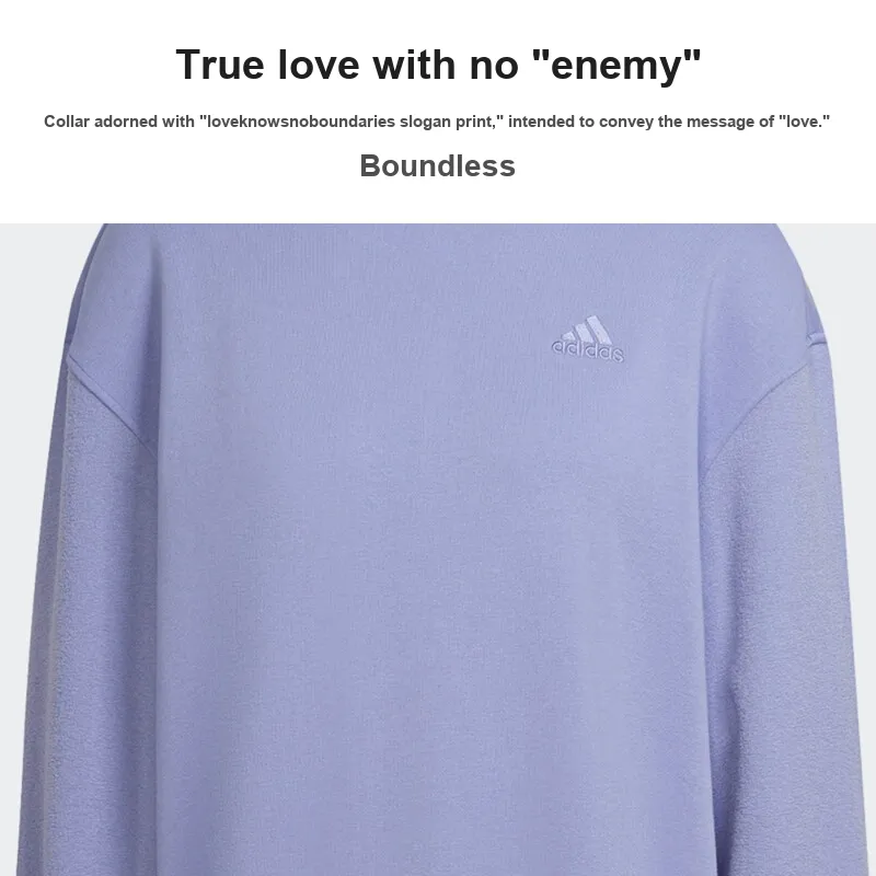 adidas Women's Fleece Crewneck Dress Light Purple-6