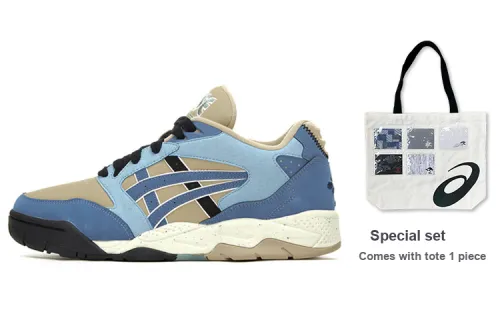 Asics Gel Fuse Vintage Basketball Shoes Unisex Low Top Blue White Brown