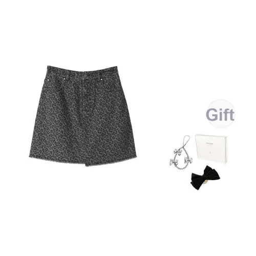 Fstudio Корейский стиль Городской CHIC Дизайн Леопардовый принт HIGH RISE Универсальный Повседневные короткие юбки Женские