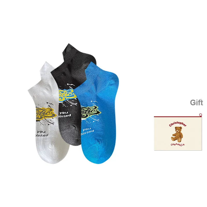 Caramella Ankle Socks Men's Shopping Bag Combo Set-15