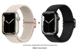 Apple Woven Strap-Starlight * Midnight Black