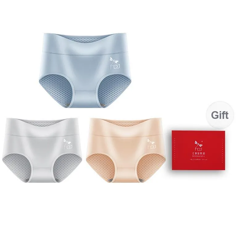 RED DRAGONFLY Cotton Panties Women's 3 Pack Gift Box Set-11