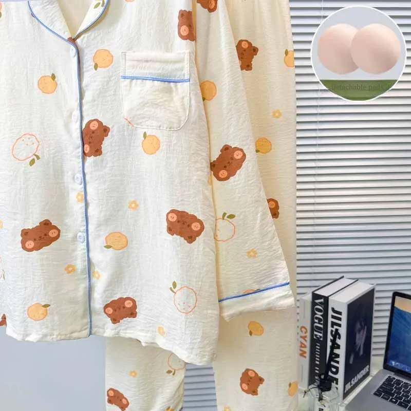 Sleeping Beauty Pajama Set Women's Yellow-3
