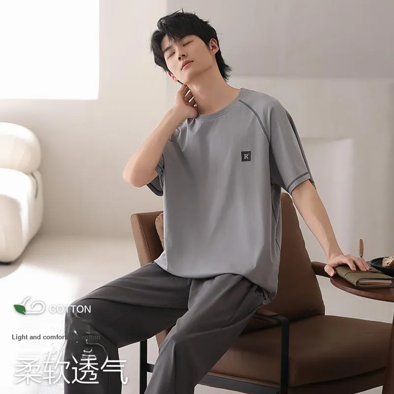 XIA.WA.ZHI.XIU Pajama Set Men's Gift Box Set Image Color-4