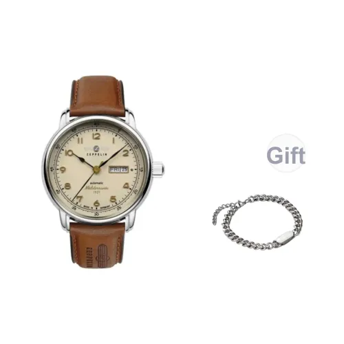 ZEPPELIN Автоматический Механический Часы Мужские Часы Желтый Циферблат