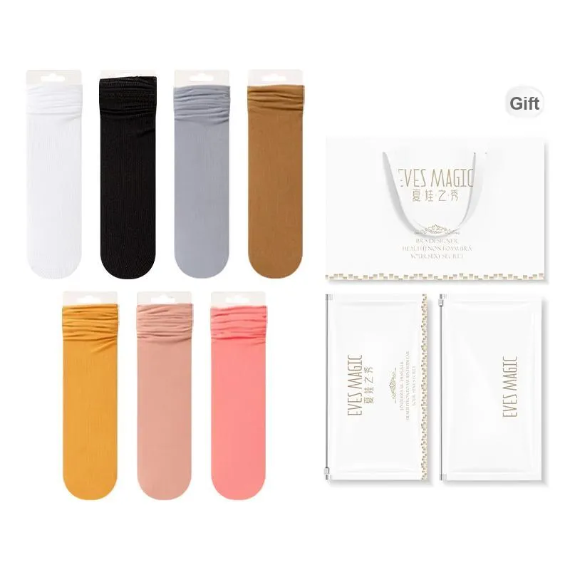 XIA.WA.ZHI.XIU Mid Calf Socks Women's Shopping Bag Combo Set-32