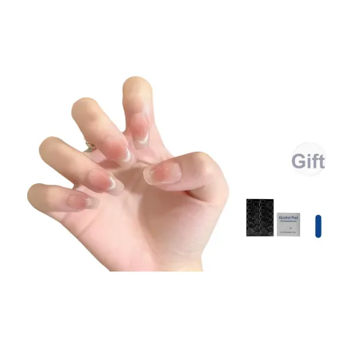 OUYUJI Ручной Готовый товар Съемный False Nail Миндаль Квадрат Лестница Красный Смudge Стиль Instagram