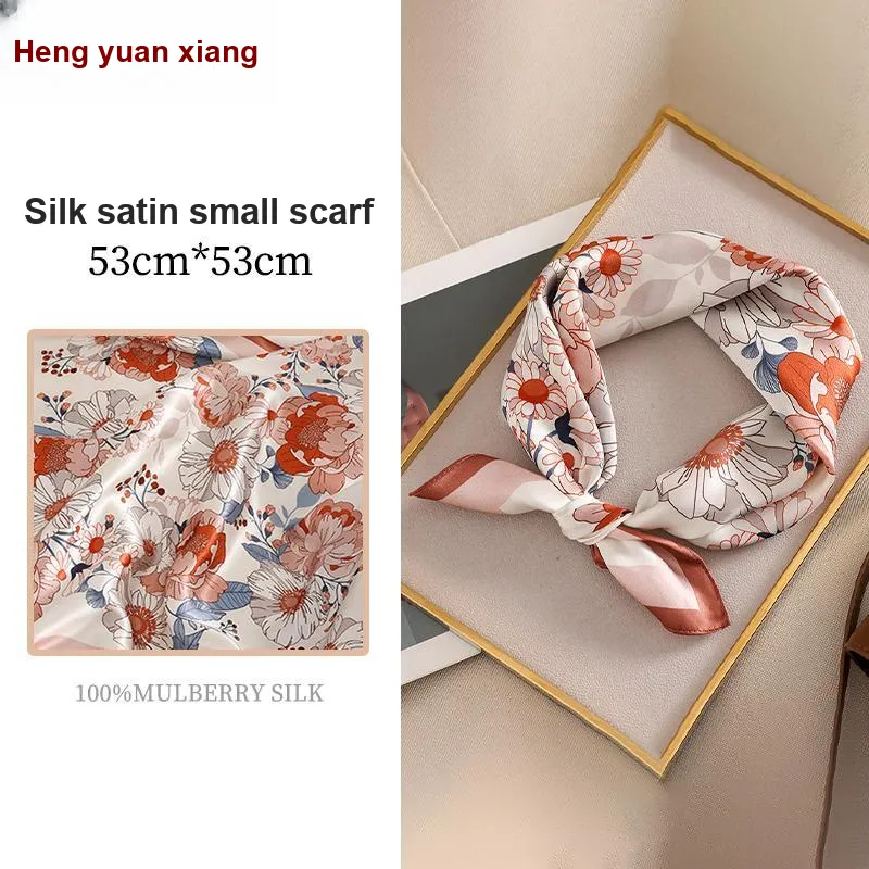 H YXIANG Silk Scarves Women's-4