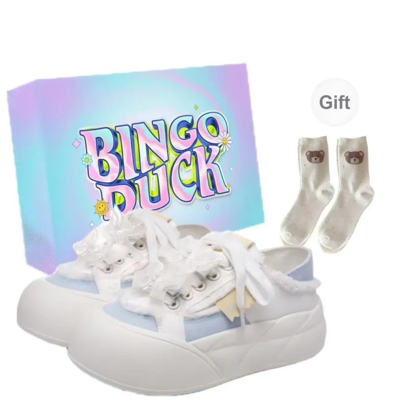 BINGO DUCK Slip Resistant Low Top Skateboard Shoes Women's-3