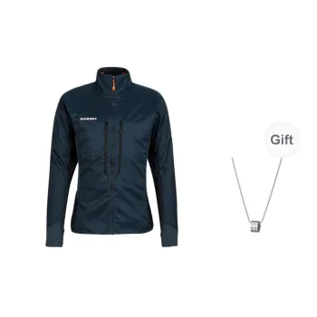MAMMUT Eigerjoch Jackets Coats Unisex Dark Midnight Black Comes With Necklace