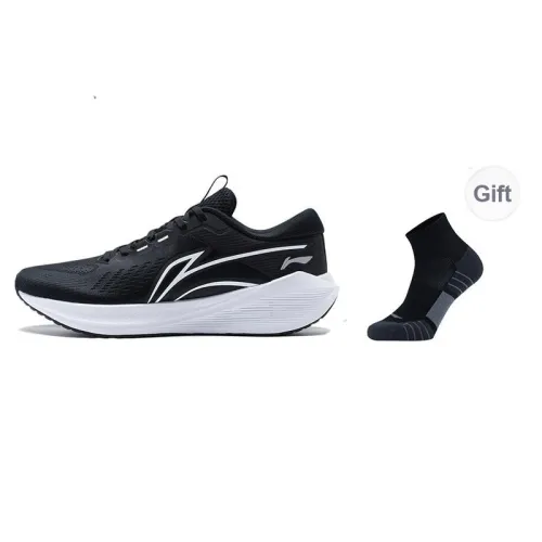 LiNing WuShi Lite V2 Cushioned Slip Resistant Low Top Casual Running Shoes Men's Black