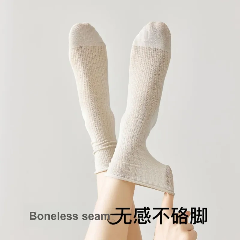 Temooues Mid Calf Socks Women's Combo Set-2