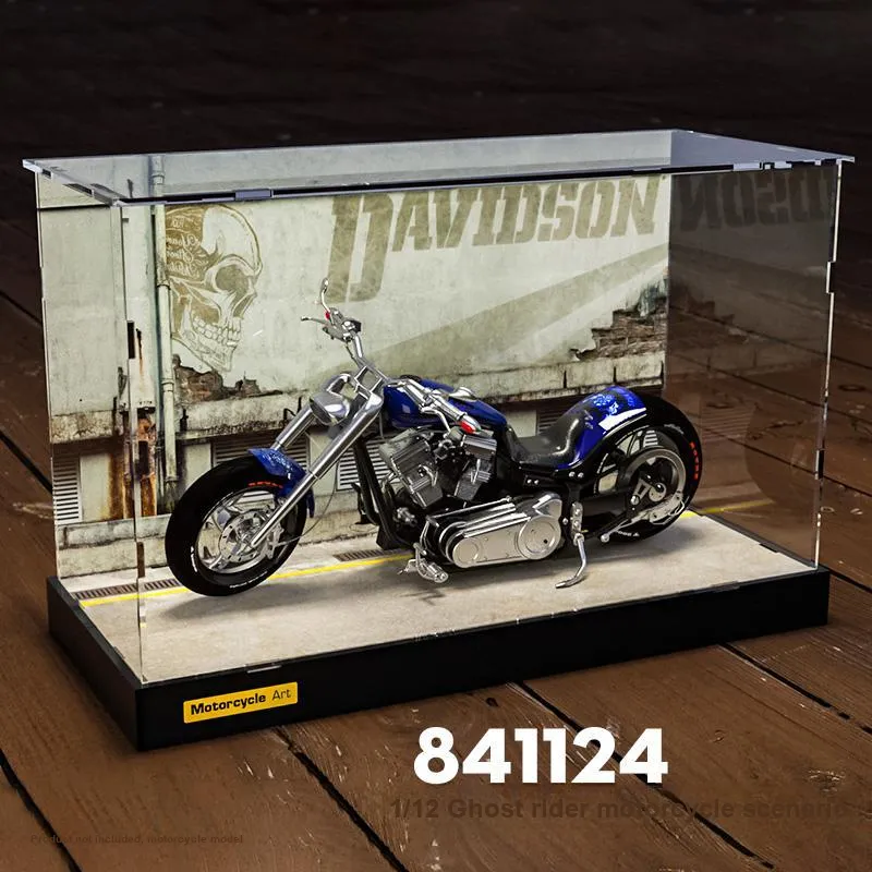 CARMCK 1 12 Motorcycle Hobby Model Shown Scenario Acrylic Base Acrylic Cover Kawasaki H2R Model Accessories-10