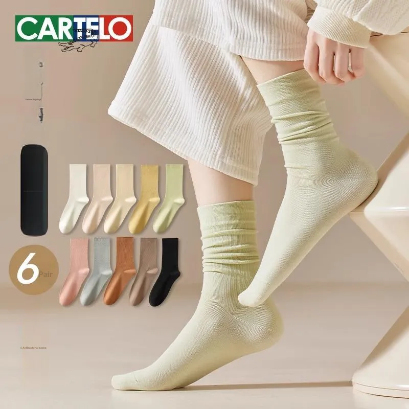 CARTELO Mid-Calf Socks Women's 6 Pack-1
