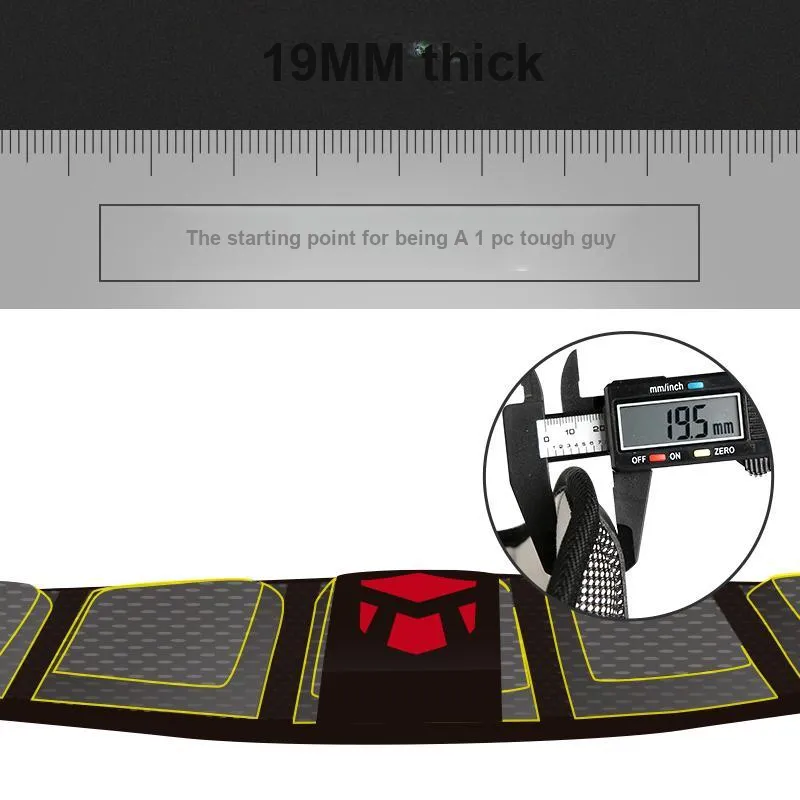 TMT Back Support Braces Fitness Protective Black EVA Nylon Towel Fabric Polyester Sponge Unisex-3