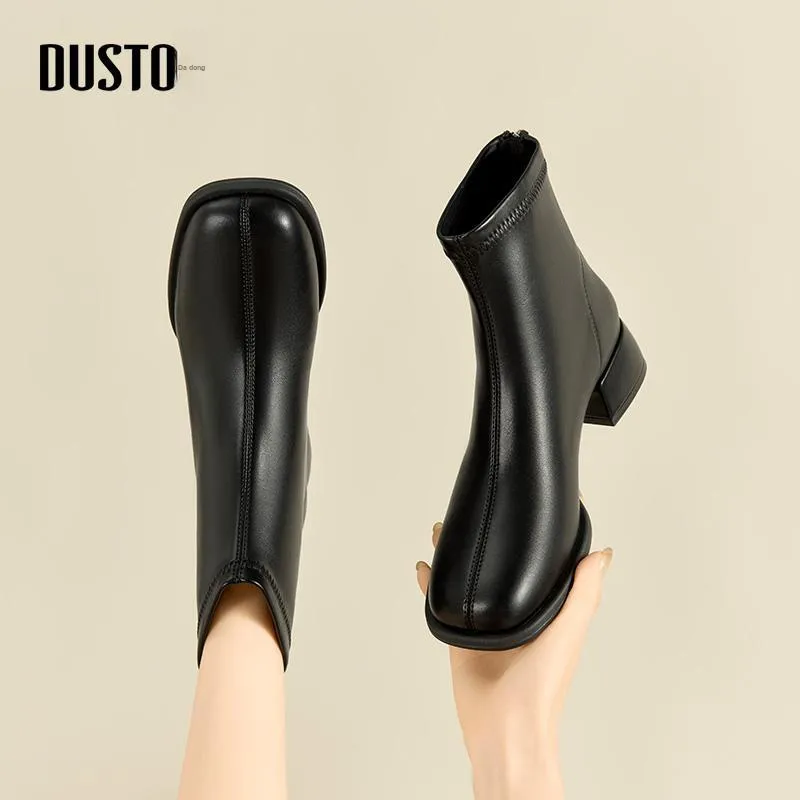 DUSTO Ankle Boots Women's Black/Coffee-1