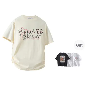 BRUMAIRE T Shirt Unisex Apricot Comes With Random Print Short Sleeved Top