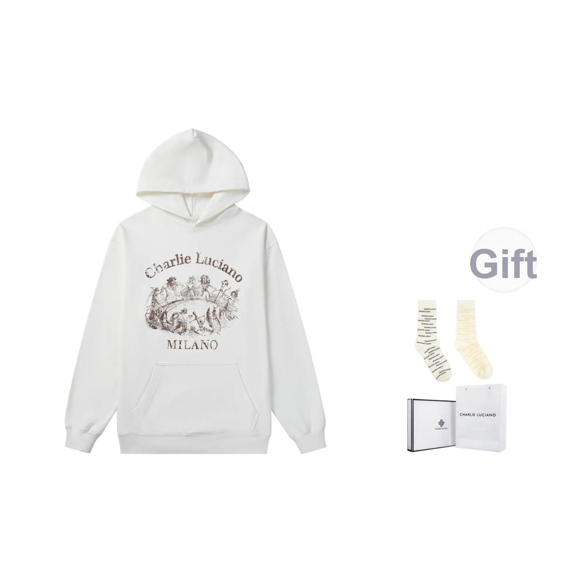 Charlie Luciano Свитшот Унисекс Белый