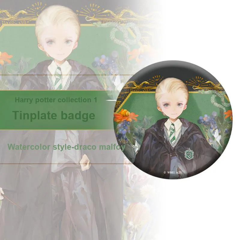 HARRY POTTER Harry Potter Hermione Granger Ron Luna Malfoy Watercolor Style Figure Print Badge Tinplate Badge Badges-10