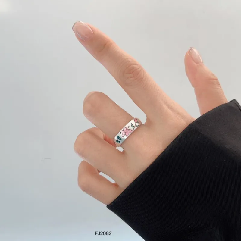 AITAO 999 Fine Silver Full Silver Ring Women's-1
