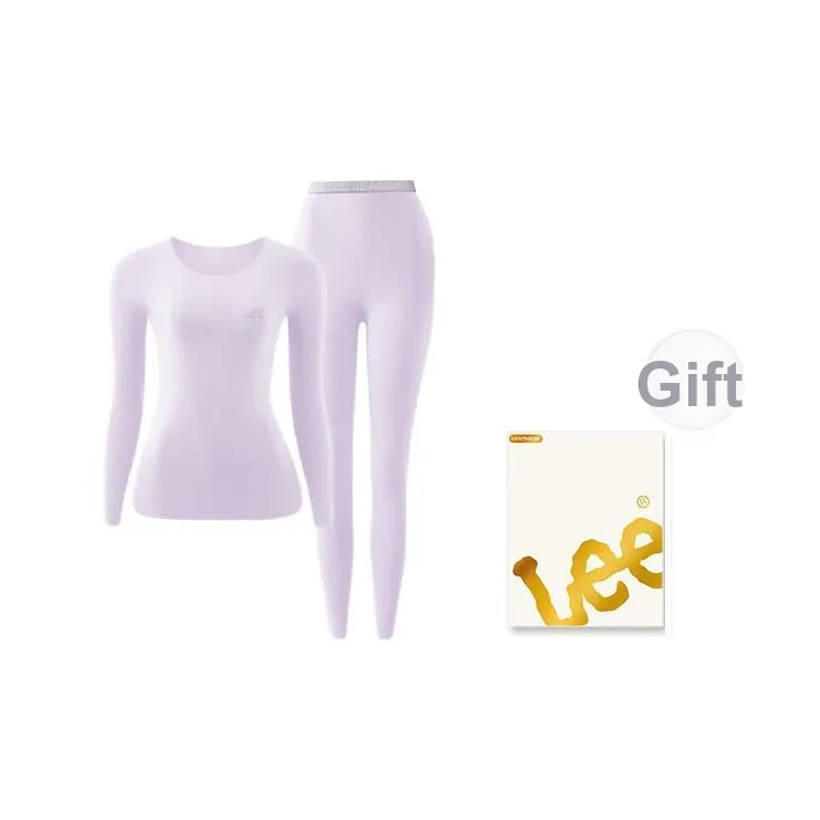 Lee Термический Комплект Женский Круглый вырез Мягкий Дышащий Термический Трусы Топы Кальсоны Undershirt