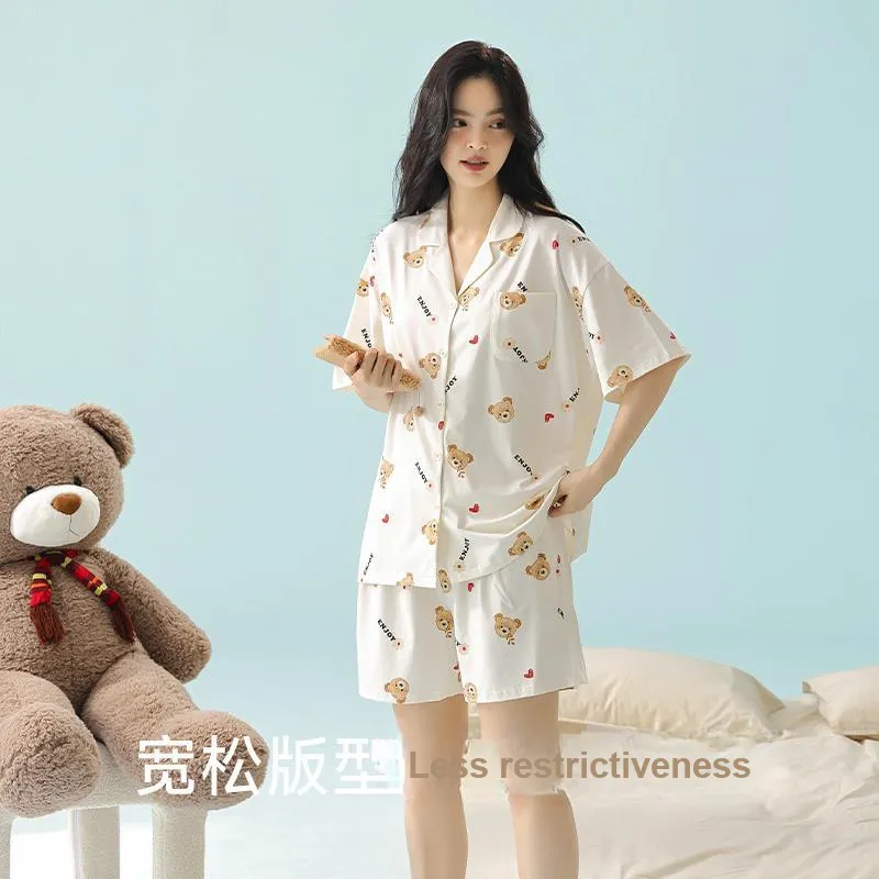XIAFENYAN Pajama Set Women's Apricot-5