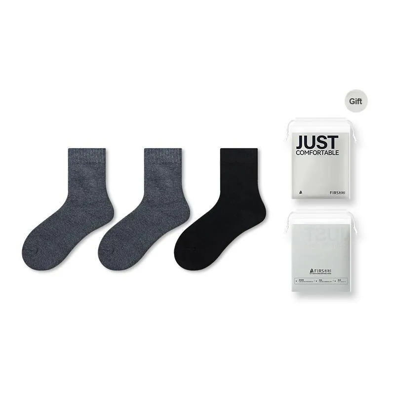 FIRS Mid Calf Socks Men's Shopping Bag 3 Pack-24